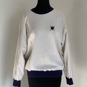 White/Navy Sweatshirt